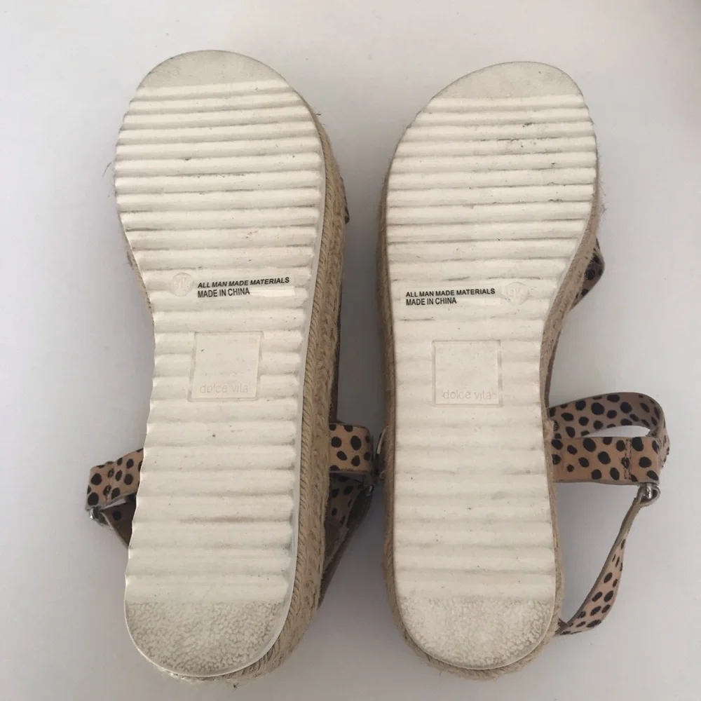 Dolce Vida animal print espadrille NWOT size 9.5